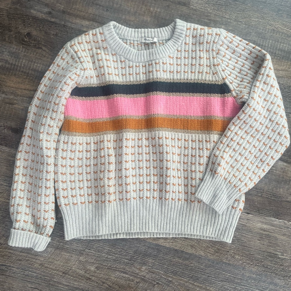 Madewell Multicolor Crew Neck Sweater - Picture 2 of 3